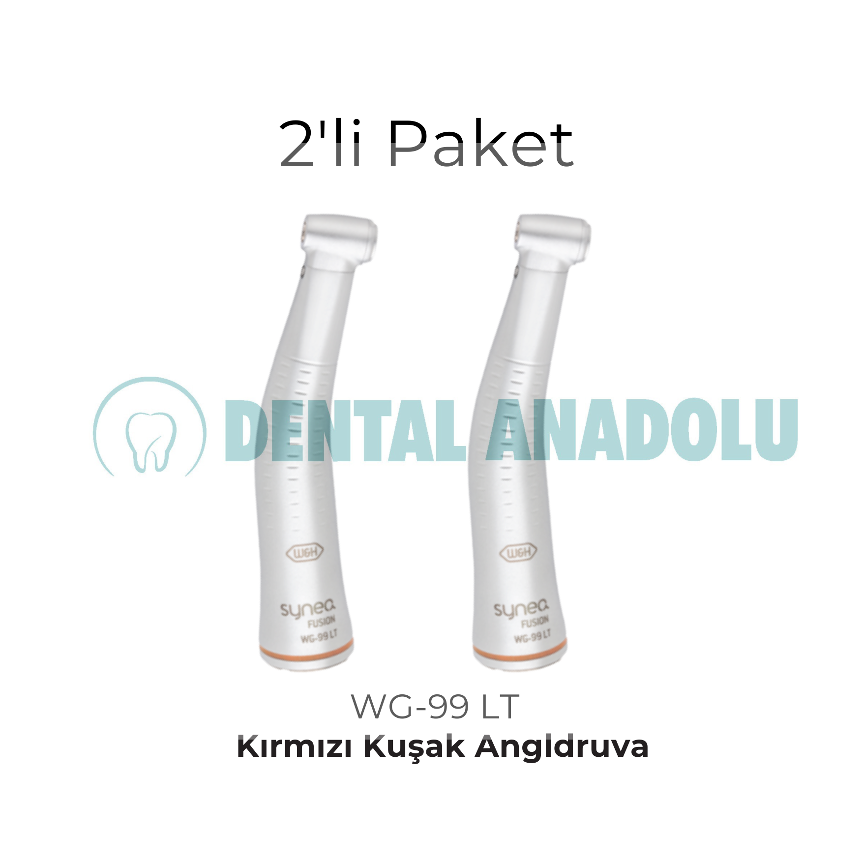 W&H WG-99 LT Synea Fusion Kırmızı Kuşak Işıklı Angldruva (2li Paket) Aeratör Hediyeli
