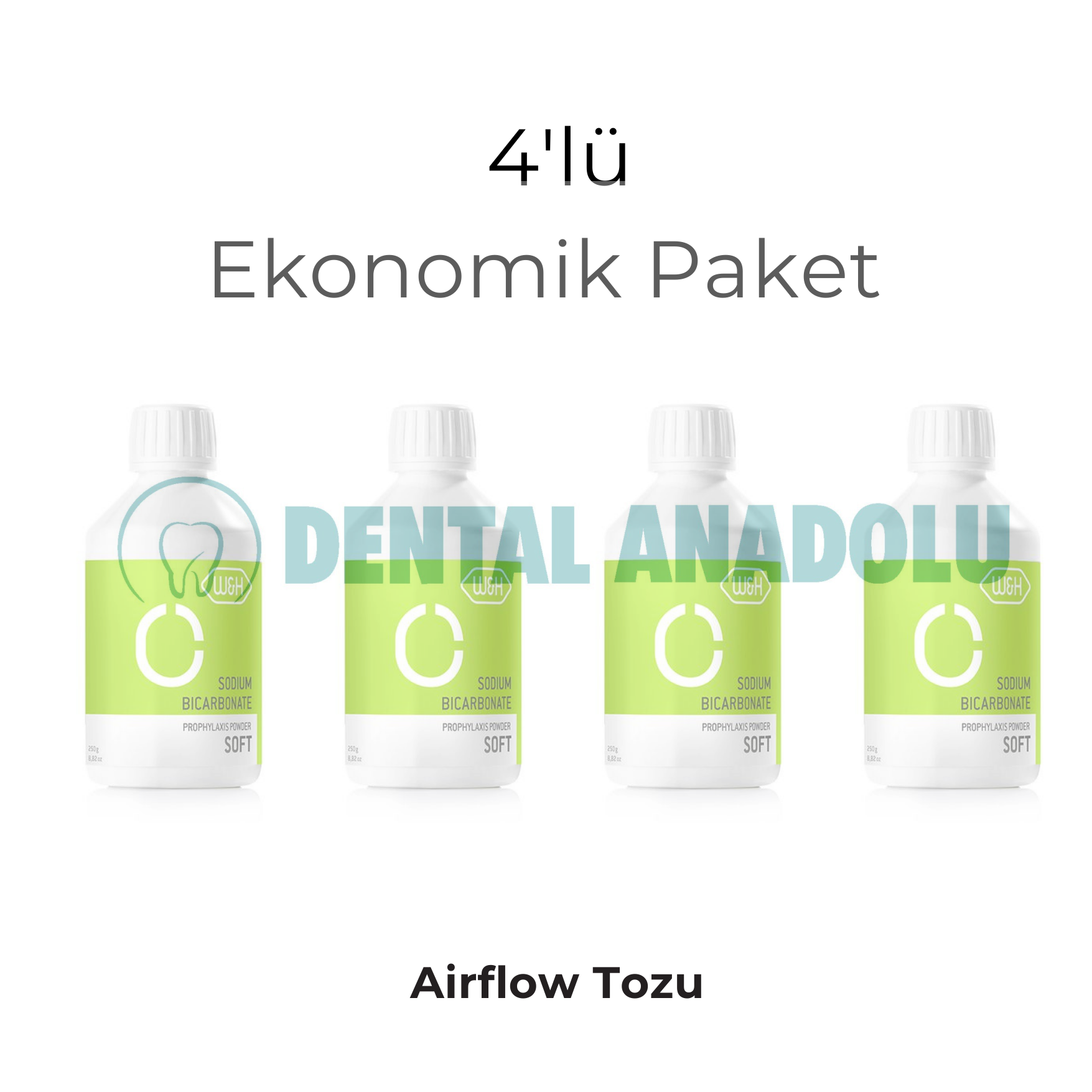 W&H Profilaksi Tozu (Airflow Tozu) 4\'lü Ekonomik Paket