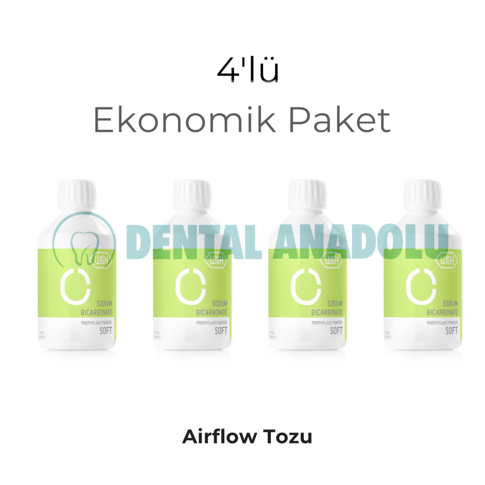 W&H Profilaksi Tozu (Airflow Tozu) 4\'lü Ekonomik Paket